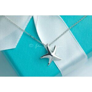 Tiffany & Co. Elsa Peretti Starfish Necklace Charm Pendant in Sterling Silver